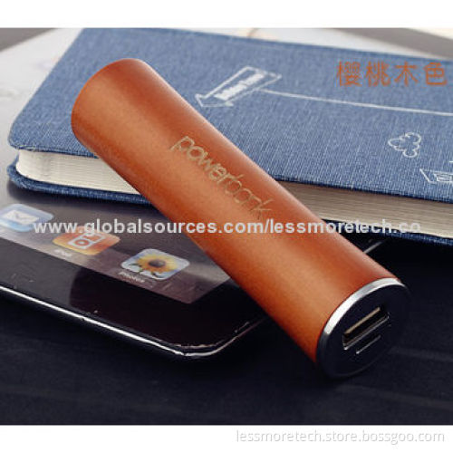 18650 power bank, wooden housing, 2,200mAh capacity, Samsung battery